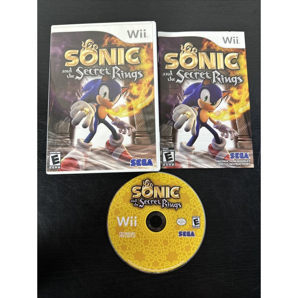 Sonic and‎ the Secret Rings (Nintendo Wii, 2007) Game Complete Tested.